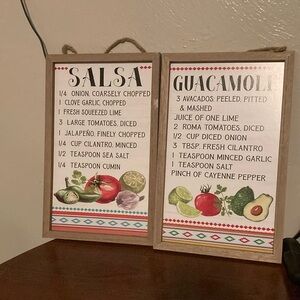 Salsa and Guacamole Recipe Wall Art